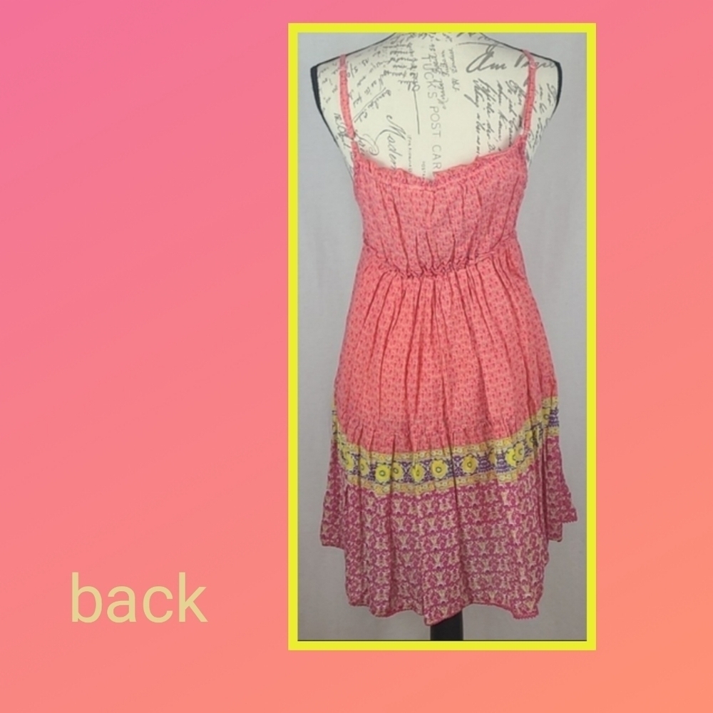 Y2K Vintage Cottagecore Romantic Cami Dress Summer Sundress in Floral Pink Multi - Picture 4 of 8